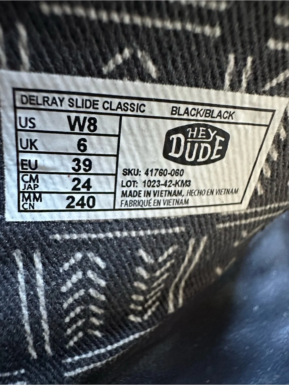 Hey Dude Delray Slide Classic Platform Sandal Double Strap White Whipstich W8